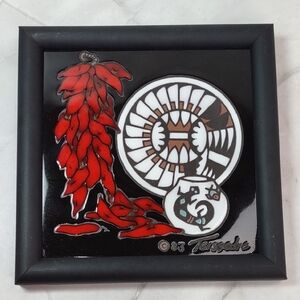 Cleo Teissedre "Red Chile Ristra" Ceramic Tile Trivet
